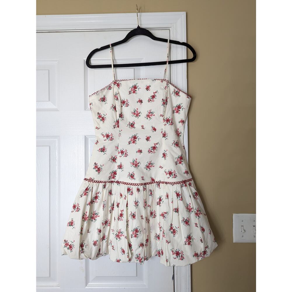 Thirty Thirty L.A Floral Mini Dress Size Medium Cottagecore Coquette Rose Print